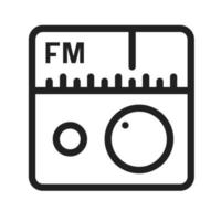 icono de línea de radio fm vector