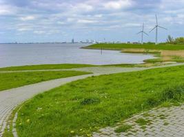 North German coast nature landscape panorama from Bremerhaven Germany. photo