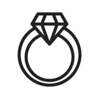 Diamond Ring Line Icon vector