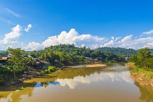 Panorama of the landscape Mekong river and Luang Prabang Laos. photo