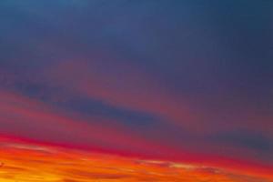 Amazing colorful pink violet blue and purple sunset sky panorama. photo