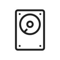 Hard Disk Line Icon vector