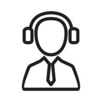 Customer Listening Line Icon vector