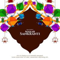 fondo de celebración del festival makar sankranti indio tradicional vector