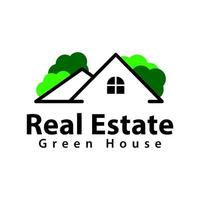 plantilla de logotipo de bienes raíces verdes vector