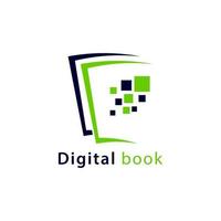 Online Education Logo template pixel book education logo template vector