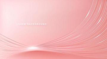 Elegant abstract pink background with thin wavy lines. vector