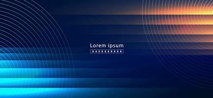 Abstract background with blue digital particles glowing. vector