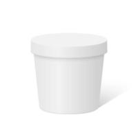 Plastic round container box vector