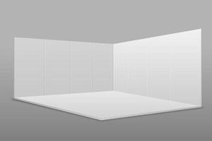 White blank exhibition stand. vector