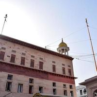 Gurudwara Sis Ganj Sahib is one of the nine historical Gurdwaras in Old Delhi in India, Sheesh Ganj Gurudwara in Chandni Chowk, opposite Red Fort in Old Delhi India photo