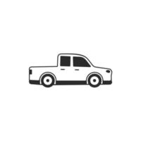 Eco car icon isolated on white. Transportation vehicle symbol vector illustration. Sign for your design, logo, presentation etc.