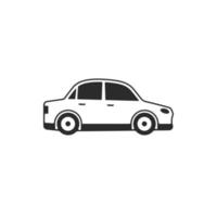 Car icon isolated on white. Transportation vehicle symbol vector illustration. Sign for your design, logo, presentation etc.