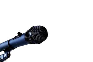 Microphone on stand contains clipping path photo