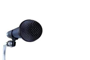 Microphone on stand contains clipping path photo