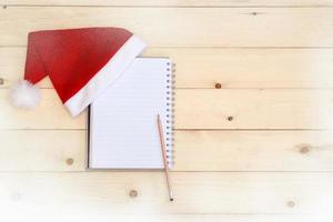 Book with christmas hat photo