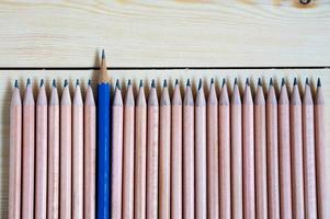 Pencils isolated on Wood - Material  backgroun photo