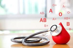 Stethoscope and red blood photo