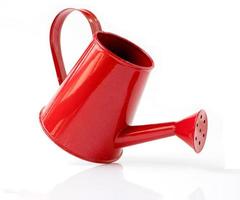 Red Metal Watering Can photo