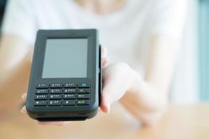 Close-up on a contactless payment device photo