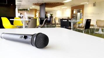 Microphone Close up in conference room photo