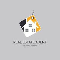 real estate agent house logo template design for brand or company and other vector