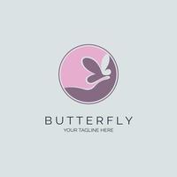 plantilla de diseño de logotipo de mariposa de belleza para marca o empresa y otros vector