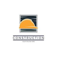 Construction Safety Helmet logo template design for brand or company and other vector