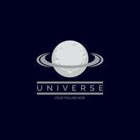 Universe planet logo design template for brand or company and other vector