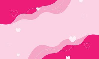 Pink wave for valentine day background. vector