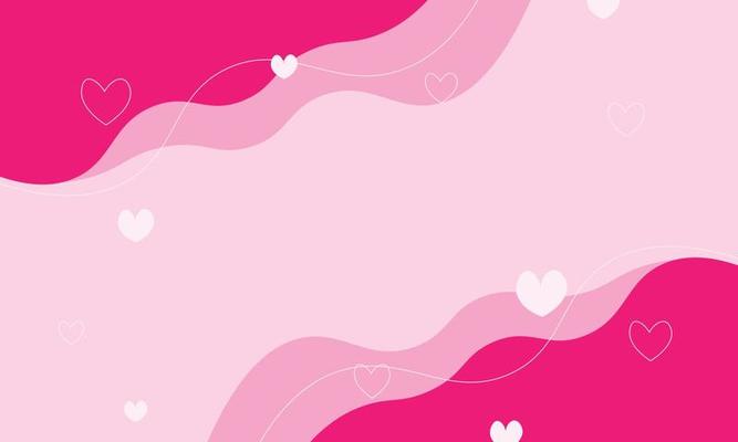 Pink wave for valentine day background.