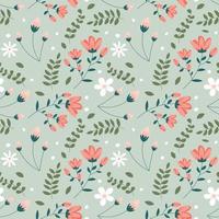 Floral pattern in seamless style. vector