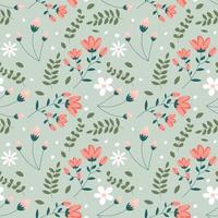 Floral pattern in seamless style. vector