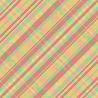 Tartan plaid pattern with texture and summer color. vector