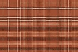 Tartan plaid pattern with texture and warm color. vector