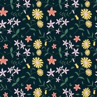 Floral pattern in seamless style. vector