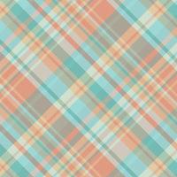 Tartan plaid pattern with texture and summer color. vector