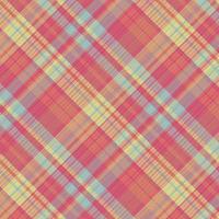 Tartan plaid pattern with texture and summer color. vector