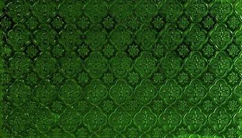 The green colorful glass pattern texture background. photo