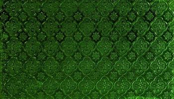 The green colorful glass pattern texture background. photo