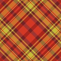 Tartan plaid pattern with texture and warm color. vector