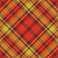 Tartan plaid pattern with texture and warm color. vector