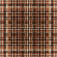 Tartan plaid pattern with texture and warm color. vector