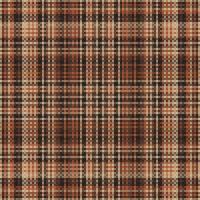 Tartan plaid pattern with texture and warm color. vector