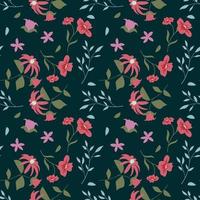 Floral pattern in seamless style. vector