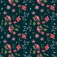 Floral pattern in seamless style. vector