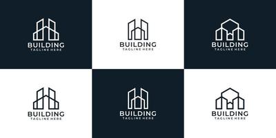 conjunto de vector de diseño de logotipo de arquitectura