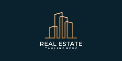 Modern real estate construction logo vector inspiration