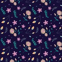Floral pattern in seamless style. vector