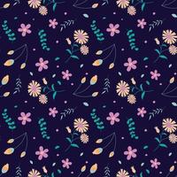 Floral pattern in seamless style. vector